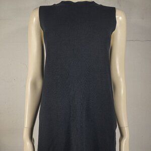 MM Lafleur black sleeveless viscose blend tunic knit top blouse ladies Large